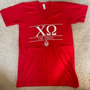 Chi Omega T-Shirt - Red - Size XS